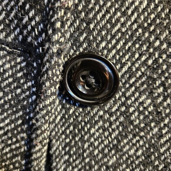 London Fog Womens Wool Blend Herringbone Peacoat Classic Jacket Size Medium - Picture 2 of 5